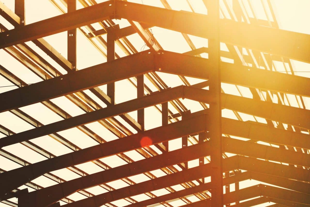 Structural steel framing on an INSPO custom home project