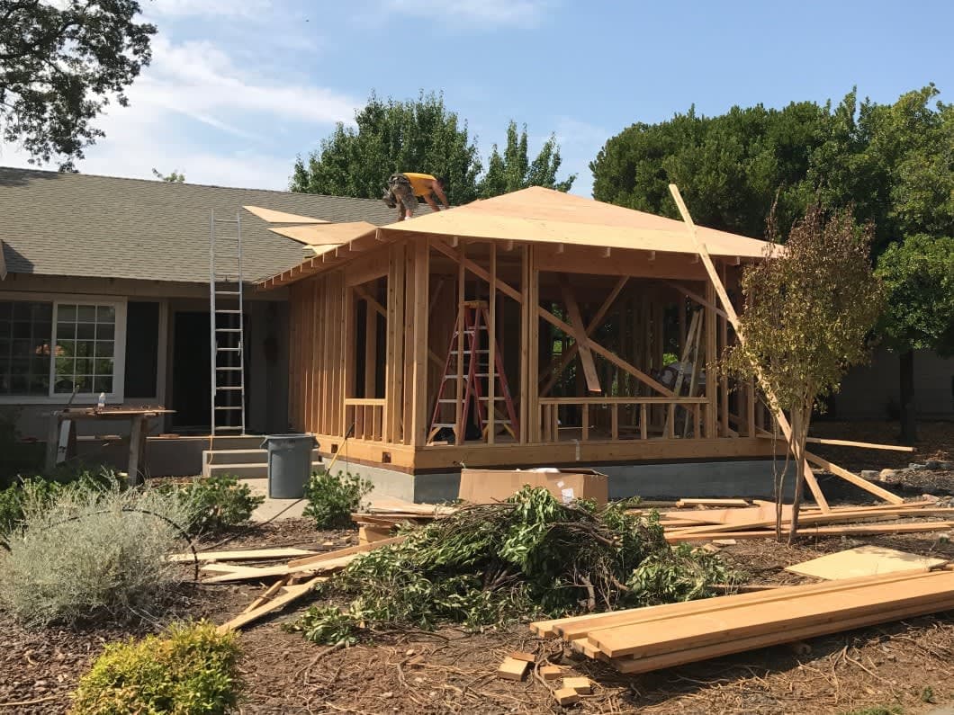 Home Addition Under Construction